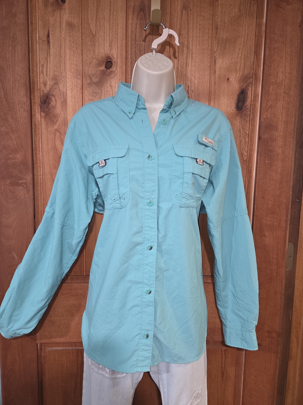 Columbia Women's Mint Green Button-Down Shirt